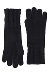 Bruno Magli Cashmere Knit Gloves In Black