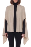 Bruno Magli Cashmere & Wool Rib Knit Cape Scarf In Oat