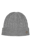 Bruno Magli Chunky Knit Cable Cashmere Hat In Grey