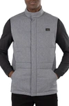 Travismathew Heated Negotiations Stretch Vest In Heather Dark Grey