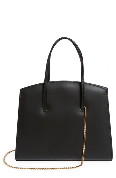 Little Liffner Slanted Glossy Mini Tote Bag In Glossy Black