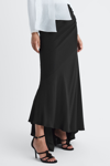 REISS MAXINE - BLACK HIGH RISE FITTED MAXI SKIRT, US 8