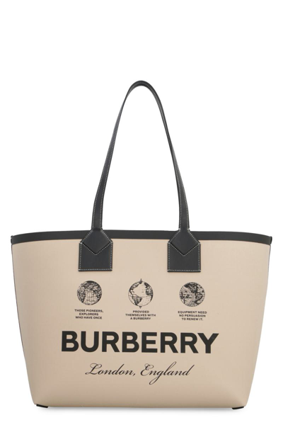 Burberry Large London Tote Bag In Beige