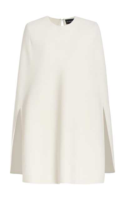 Brandon Maxwell The Blesnya Wool-silk Cape In Ivory