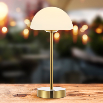 Jonathan Y Xavier 12.5" Modern Minimalist Iron Rechargeable Integrated Led Table Lamp In Brass Gold