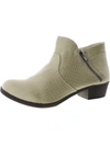 SUN + STONE ABBY WOMENS FAUX SUEDE BLOCK ANKLE BOOTS