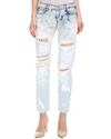 Hidden Women Bleached Bailey Distressed Ripped Skinny Fit Jeans In Light Blue In Blue