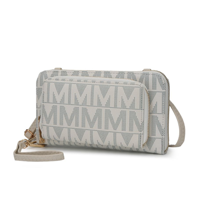 Mkf Collection By Mia K Dilma Wallet-cell Phone Crossbody Handbag In White