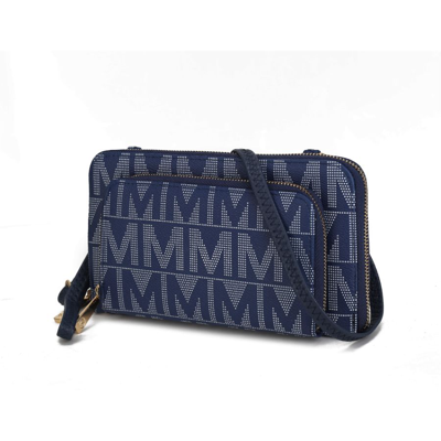 Mkf Collection By Mia K Dilma Wallet-cell Phone Crossbody Handbag In Blue