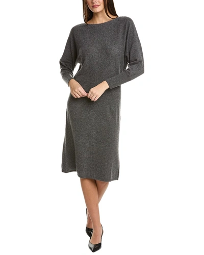 Sofiacashmere Off-the-shoulder Cashmere Dress In Grey