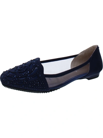 J. Reneé Pariella Womens Slip On Square Toe Ballet Flats In Blue