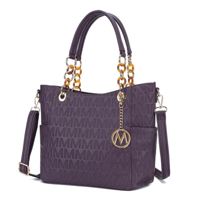 Mkf Collection By Mia K Rylee Vegan Leather Tote Handbag In Purple