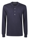 TOM FORD TOM FORD HENLEY LONG SLEEVE BUTTONED T-SHIRT