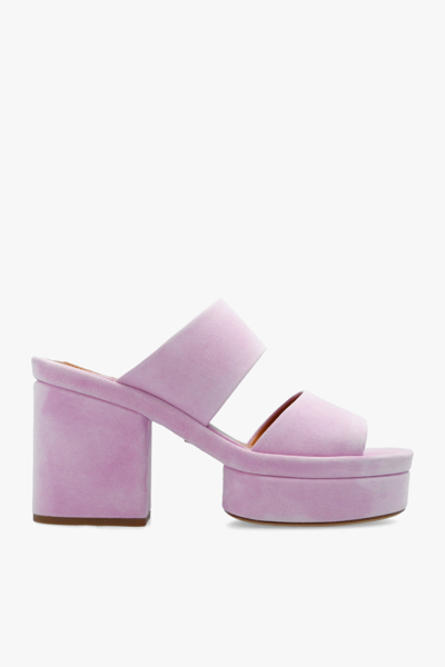 Chloé Purple Odina 65 Suede Sandals In Violet