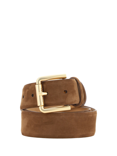 Max Mara Rollerbuckle Belt In Cuoio