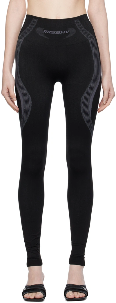 Misbhv Active Logo-waistband Leggings In Black