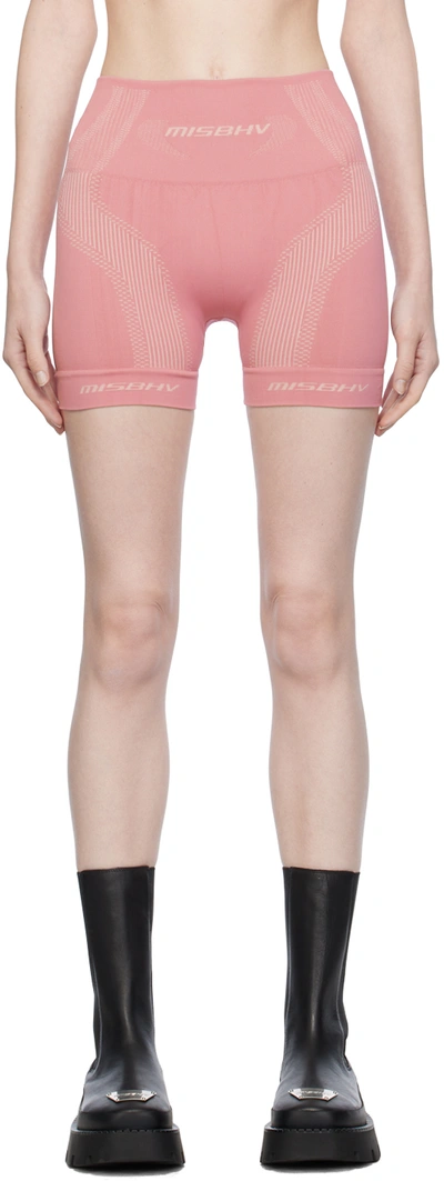 Misbhv Pink Shorter Shorts In Bubblegum