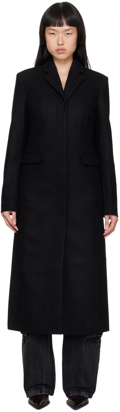 Misbhv Black Notched Lapel Coat