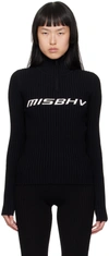 Misbhv Black Quarter-zip Ski Turtleneck In Black