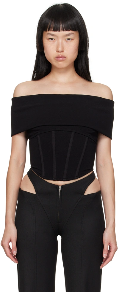 Misbhv Elena Bluse Mit Corsage In Black