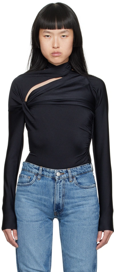 Coperni Black Asymmetric T-shirt