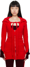 OTTOLINGER RED EXTENDED CARDIGAN