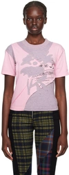 Rave Review Pink & Gray Unni T-shirt In Pink/grey