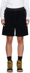 STUSSY BLACK EMBROIDERED SHORTS