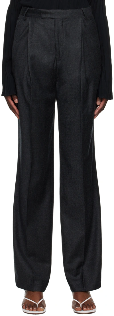 Bite Grey Ecole Trousers In Anthracite 0996