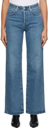 Citizen Of Humanity Citizens Of Humanity Blue Washed Straight Jeans In Starsign (med Ind)