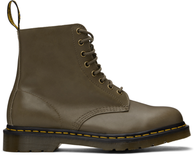 Dr. Martens' Khaki 1460 Pascal Boots In Olive Carrara