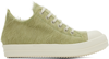 RICK OWENS GREEN LACE-UP SNEAKERS