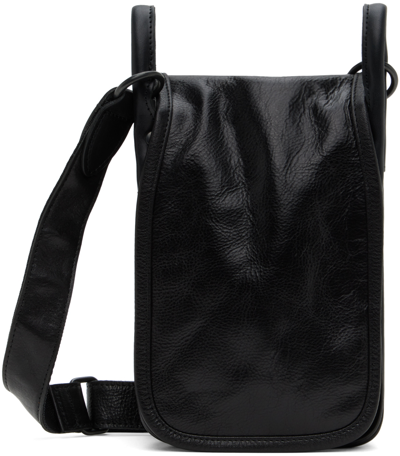 Yohji Yamamoto Black Mini Messenger Bag In 1 Black