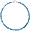 HATTON LABS BLUE LOBSTER PEARL CHAIN NECKLACE