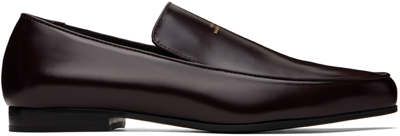 Totême Burgundy 'the Oval' Loafers In 078 Burgundy