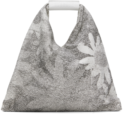 Mm6 Maison Margiela Japanese Floral-print Tote Bag In Grey