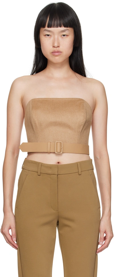 Max Mara Tan Flipper Camisole In 001 Camel