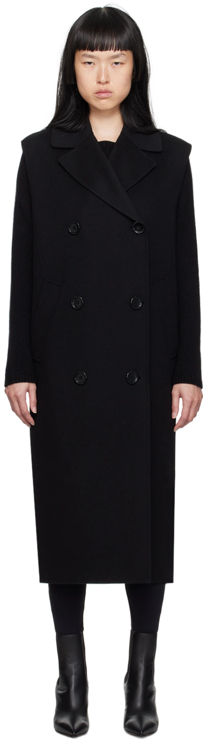 's Max Mara Black Giovanni Coat In 013 Black