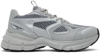 Axel Arigato Marathon Runner Grey Low Top Sneakers With Reflective Details In Leather Blend Woman In Grey/silver