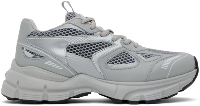 Axel Arigato Gray & Silver Marathon Sneakers In Grey/silver