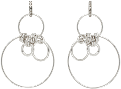 Isabel Marant Silver Multi Ring Boucle Earrings In 08si Silver