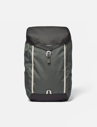 Sandqvist Green With Grey Webbing Walter Backpack