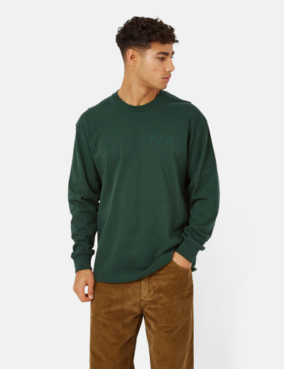 Polar Skate Co. Stroke Logo Long Sleeve T-shirt In Green