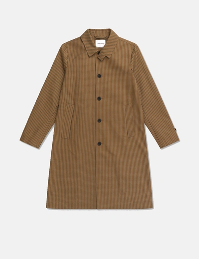 Wood Wood Thomas Tech Twill Coat In Green