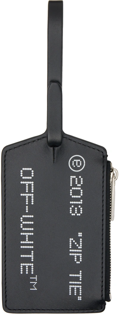 Off-white Black Zip Tie Card Holder In Black No Colour