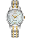 CITIZEN ECO-DRIVE WOMEN'S CLASSIC TWO-TONE STAINLESS STEEL BRACELET WATCH 31MM