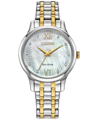Citizen Eco-drive Women's Classic Two-tone Stainless Steel Bracelet Watch 31mm In Silver-tone