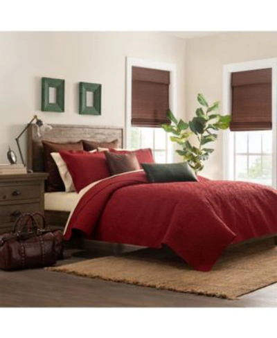 Patricia Nash Classic Tooled Quilt Sets Bedding In Red