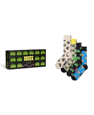 Happy Socks Happy Animals Crew Socks Gift Set, Pack Of 4 In Multi