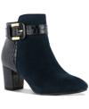 Karen Scott Ivvy Womens Zipper Almond Toe Ankle Boots In Navy Croc